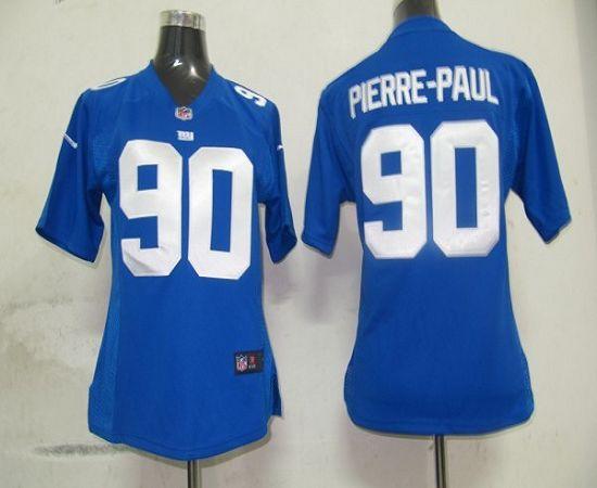  Giants #90 Jason Pierre Paul Royal Blue Team Color Women's Stitched NFL Elite Jersey