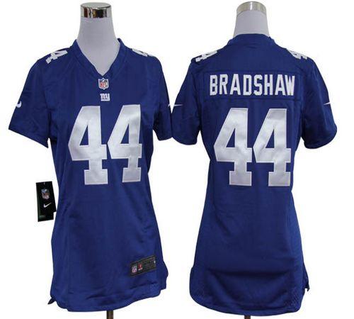  Giants #44 Ahmad Bradshaw Royal Blue Team Color Women's Stitched NFL Elite Jersey
