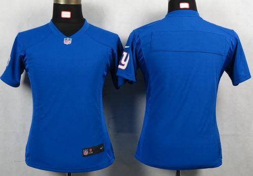  Giants Blank Royal Blue Team Color Women's NFL Game Jersey