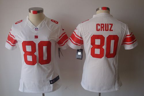  Giants #80 Victor Cruz White Women's Stitched NFL Limited Jersey