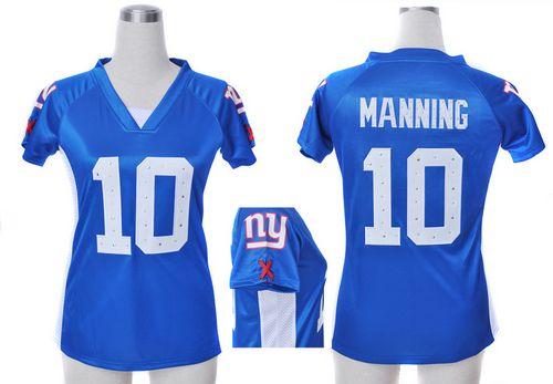  Giants #10 Eli Manning Royal Blue Team Color Draft Him Name & Number Top Women's Stitched NFL Elite Jersey