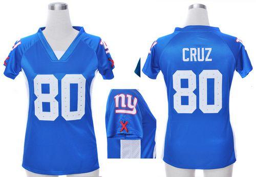  Giants #80 Victor Cruz Royal Blue Team Color Draft Him Name & Number Top Women's Stitched NFL Elite Jersey