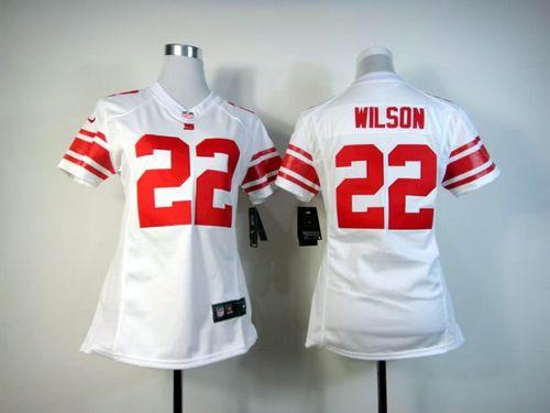  Giants #22 David Wilson White Women's Stitched NFL Elite Jersey
