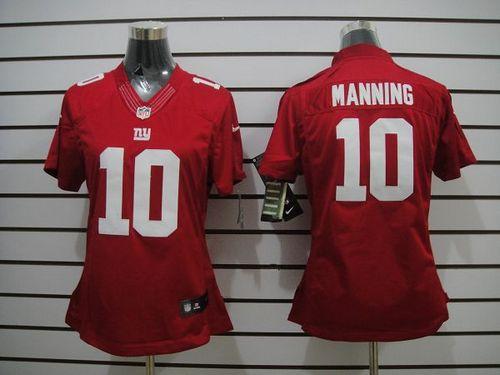  Giants #10 Eli Manning Red Alternate Women's Stitched NFL Limited Jersey