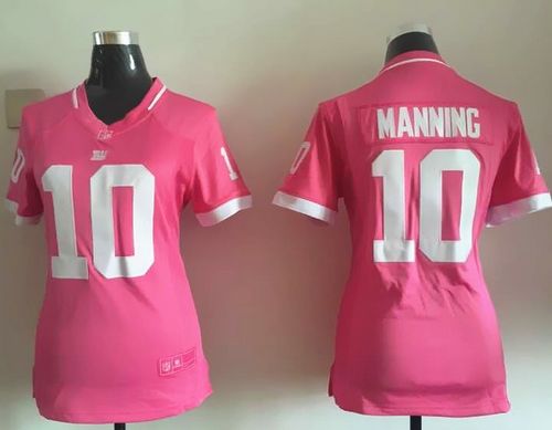  Giants #10 Eli Manning Pink Women's Stitched NFL Elite Bubble Gum Jersey