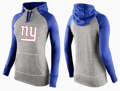 Women's  New York Giants Performance Hoodie Grey & Blue_2