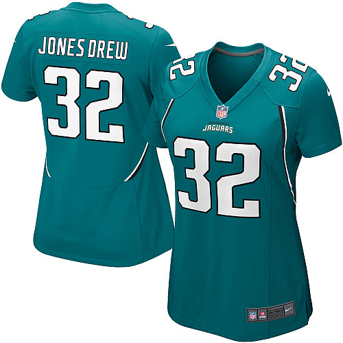  Jaguars #32 Maurice Jones Drew Teal Green Team Color Women's NFL Game Jersey