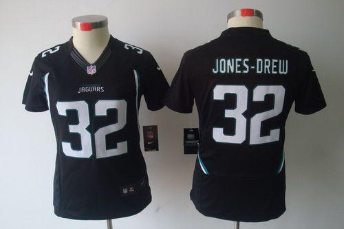  Jaguars #32 Maurice Jones Drew Black Alternate Women's Stitched NFL Limited Jersey