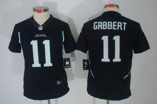  Jaguars #11 Blaine Gabbert Black Alternate Women's Stitched NFL Limited Jersey