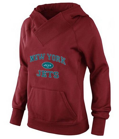 Women's New York Jets Heart & Soul Pullover Hoodie Red