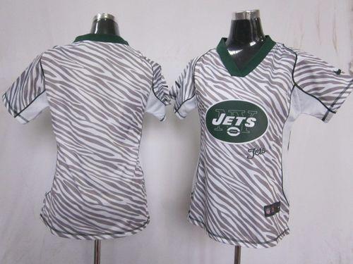  Jets Blank Zebra Women's Stitched NFL Elite Jersey