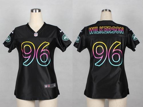  Jets #96 Muhammad Wilkerson Black Women's NFL Fashion Game Jersey