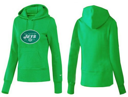 Women's New York Jets Logo Pullover Hoodie Green