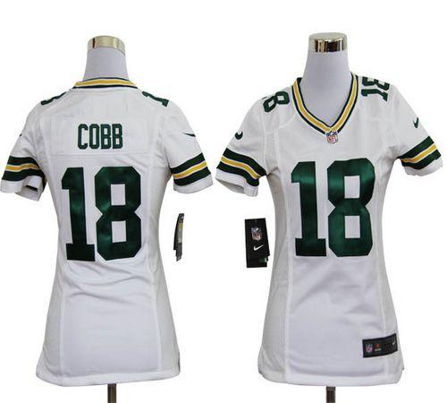  Packers #18 Randall Cobb White Women's Stitched NFL Elite Jersey
