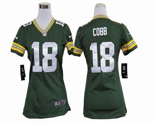  Packers #18 Randall Cobb Green Team Color Women's Stitched NFL Elite Jersey