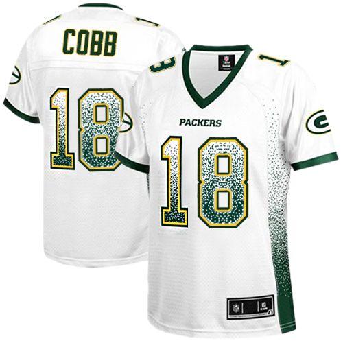  Packers #18 Randall Cobb White Women's Stitched NFL Elite Drift Fashion Jersey