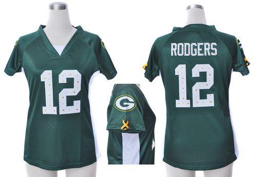  Packers #12 Aaron Rodgers Green Team Color Draft Him Name & Number Top Women's Stitched NFL Elite Jersey