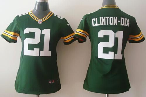 Packers #21 Ha Ha Clinton Dix Green Team Color Women's Stitched NFL Elite Jersey