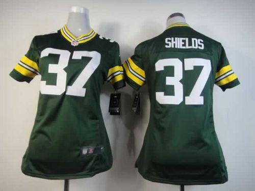  Packers #37 Sam Shields Green Team Color Women's Stitched NFL Elite Jersey