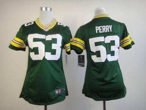  Packers #53 Nick Perry Green Team Color Women's Stitched NFL Elite Jersey