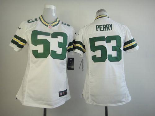  Packers #53 Nick Perry White Women's Stitched NFL Elite Jersey