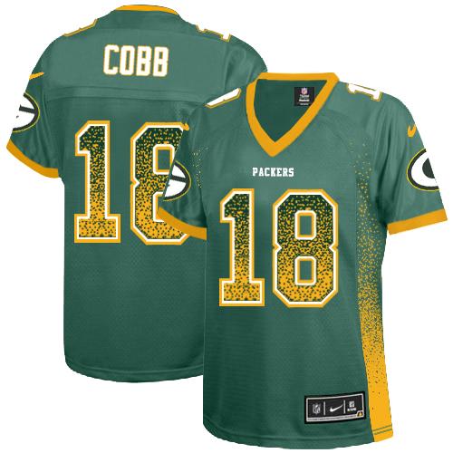 Packers #18 Randall Cobb Green Team Color Women's Stitched NFL Elite Drift Fashion Jersey