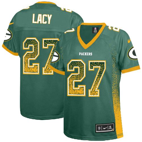  Packers #27 Eddie Lacy Green Team Color Women's Stitched NFL Elite Drift Fashion Jersey