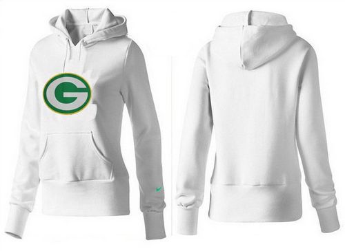 Women's Green Bay Packers Logo Pullover Hoodie White