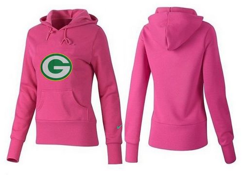 Women's Green Bay Packers Logo Pullover Hoodie Pink