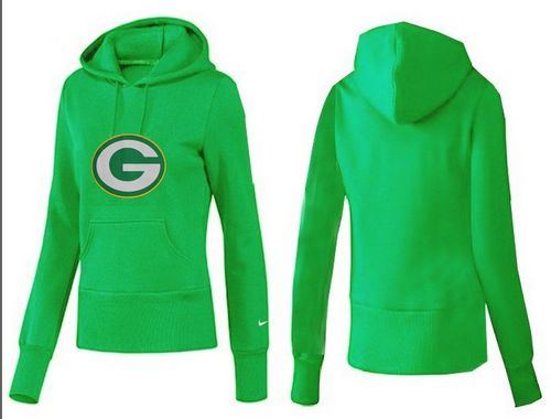 Women's Green Bay Packers Logo Pullover Hoodie Green