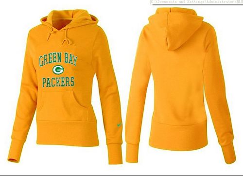 Women's Green Bay Packers Heart & Soul Pullover Hoodie Yellow
