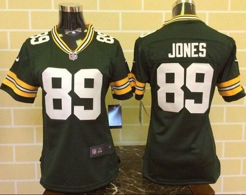  Packers #89 James Jones Green Team Color Women's Stitched NFL Elite Jersey
