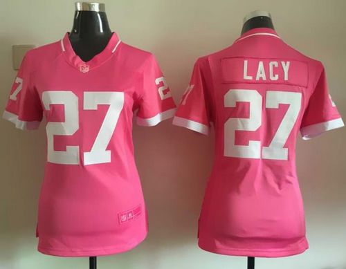  Packers #27 Eddie Lacy Pink Women's Stitched NFL Elite Bubble Gum Jersey