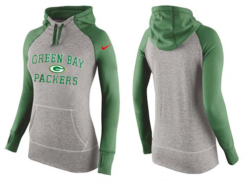 Women's  Green Bay Packers Performance Hoodie Grey & Green