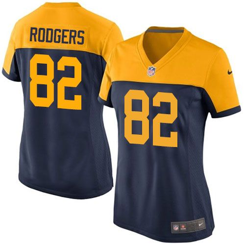  Packers #82 Richard Rodgers Navy Blue Alternate Women's Stitched NFL New Elite Jersey