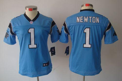  Panthers #1 Cam Newton Blue Alternate Women's Stitched NFL Limited Jersey
