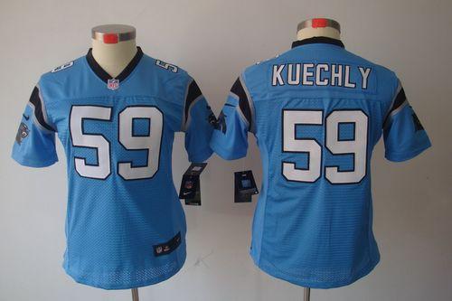  Panthers #59 Luke Kuechly Blue Alternate Women's Stitched NFL Limited Jersey