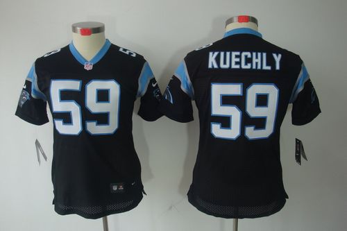  Panthers #59 Luke Kuechly Black Team Color Women's Stitched NFL Limited Jersey