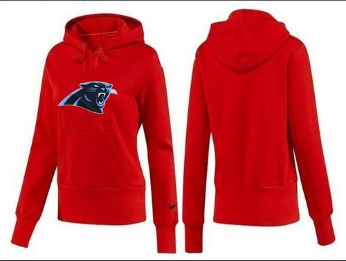 Women's Carolina Panthers Logo Pullover Hoodie Red