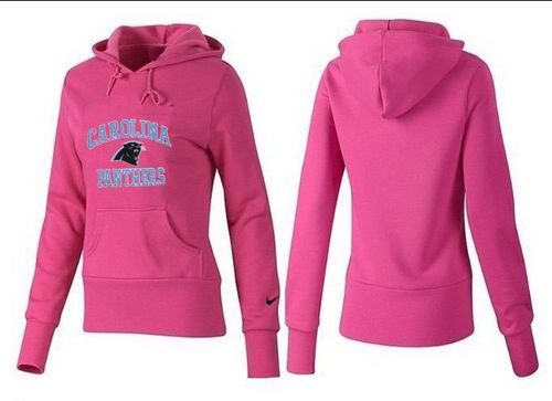 Women's Carolina Panthers Heart & Soul Pullover Hoodie Pink