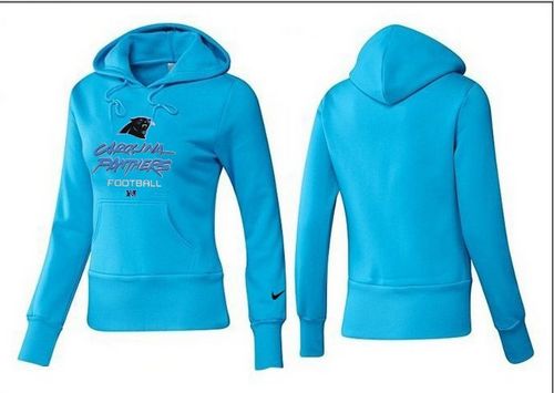 Women's Carolina Panthers Authentic Logo Pullover Hoodie Blue