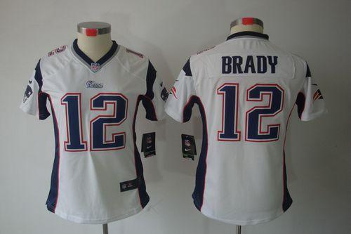 افضل انواع الدرابيل Real Nike Patriots #12 Tom Brady White Women's Stitched NFL ... افضل انواع الدرابيل