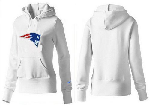 Women's New England Patriots Logo Pullover Hoodie White