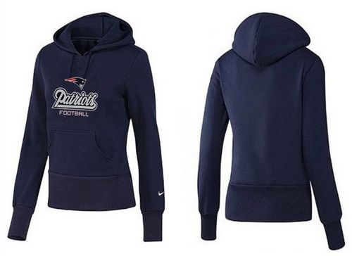 Women's New England Patriots Authentic Logo Pullover Hoodie Blue