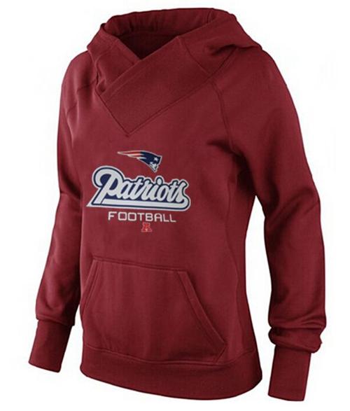 Women's New England Patriots Big & Tall Critical Victory Pullover Hoodie Red