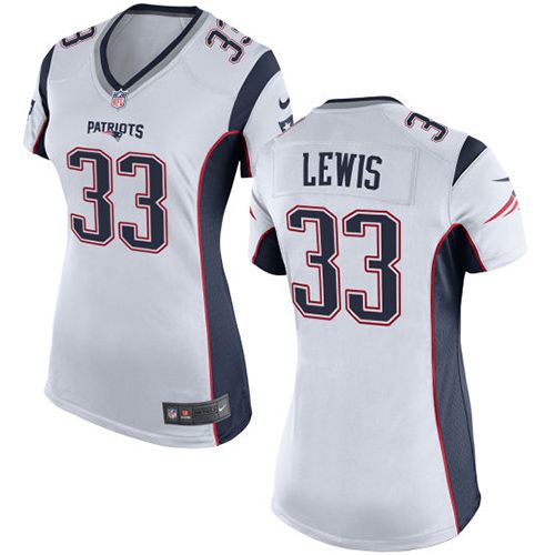  Patriots #33 Dion Lewis White Women's Stitched NFL New Elite Jersey