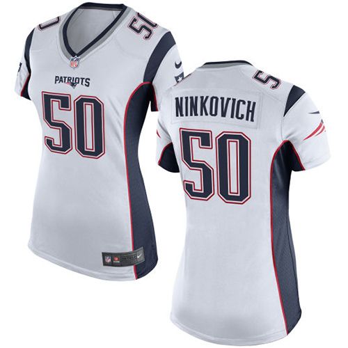  Patriots #50 Rob Ninkovich White Women's Stitched NFL New Elite Jersey