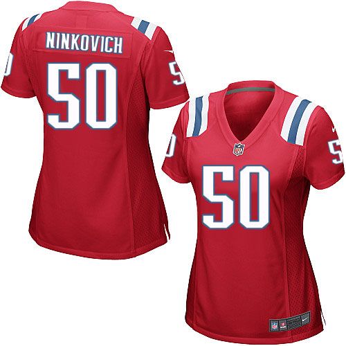 Real Nike Patriots #50 Rob Ninkovich Red Alternate Women's ...