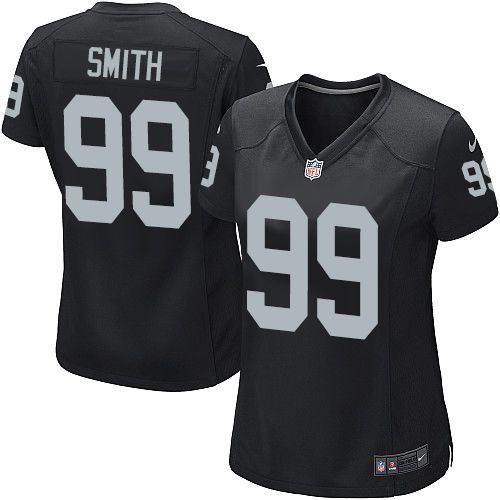  Raiders #99 Aldon Smith Black Team Color Women's Stitched NFL Elite Jersey