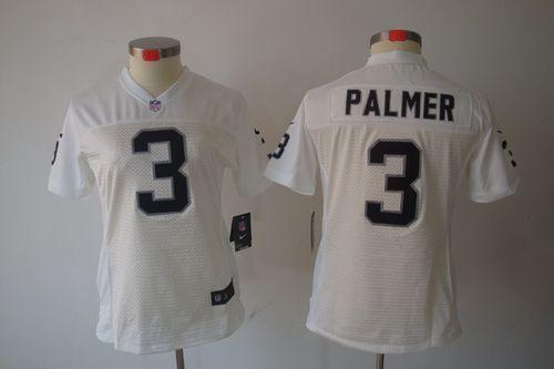  Raiders #3 Carson Palmer White Women's Stitched NFL Limited Jersey